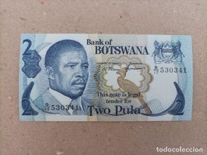 International Banknotes: Billete de Botswana de 2 pula, año 1982, UNC